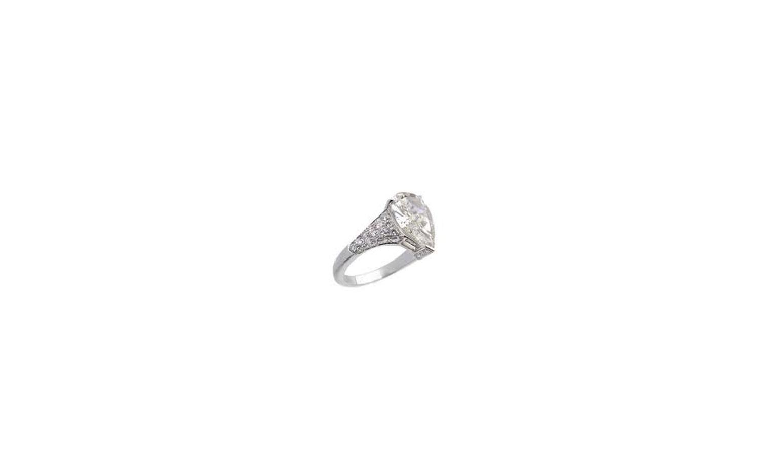 Charlene Wittstock's pear-shaped diamond engagement ring from jeweller Repossi.