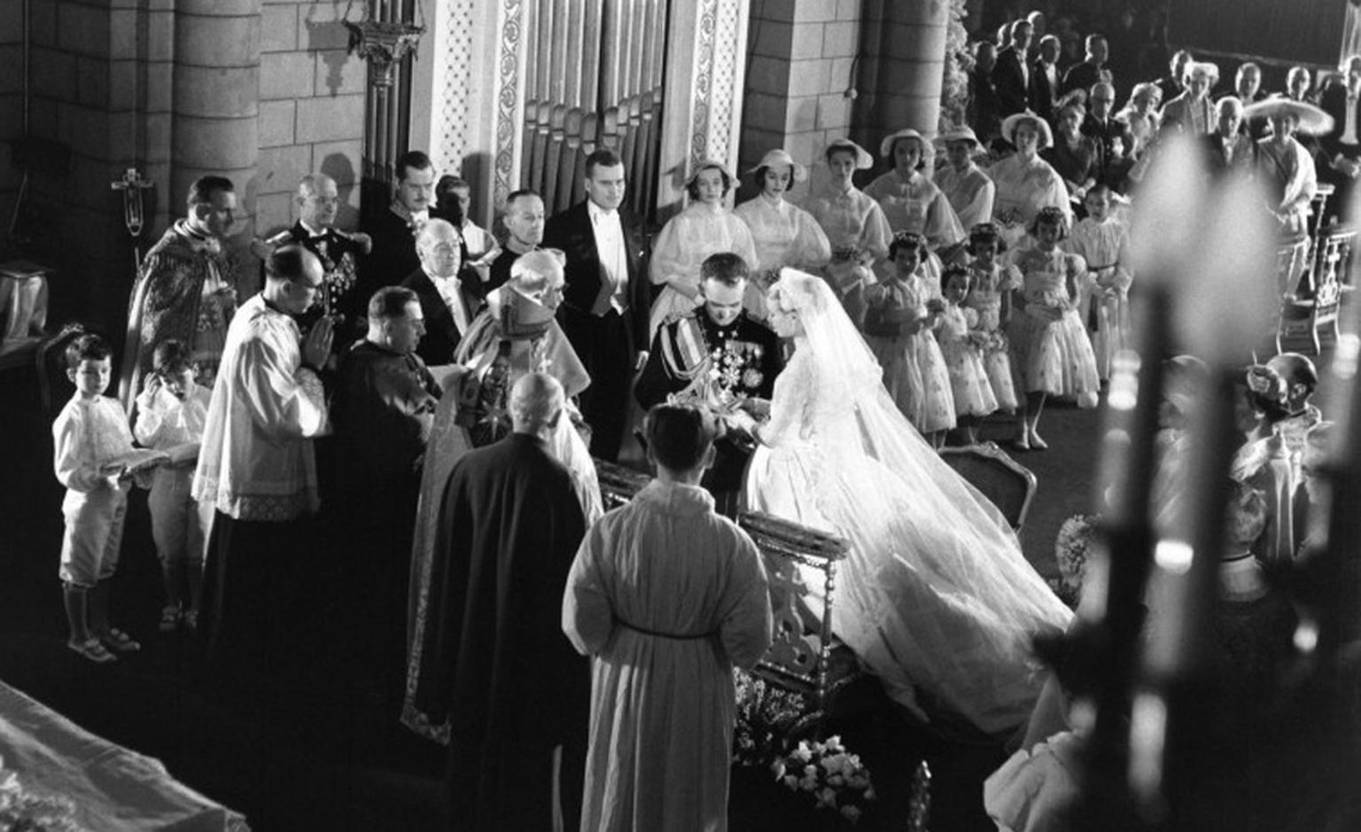 The 1956 marriage of Prince Rianier III to Princess Grace in Monaco. Photo: Prince's Palace of Monaco