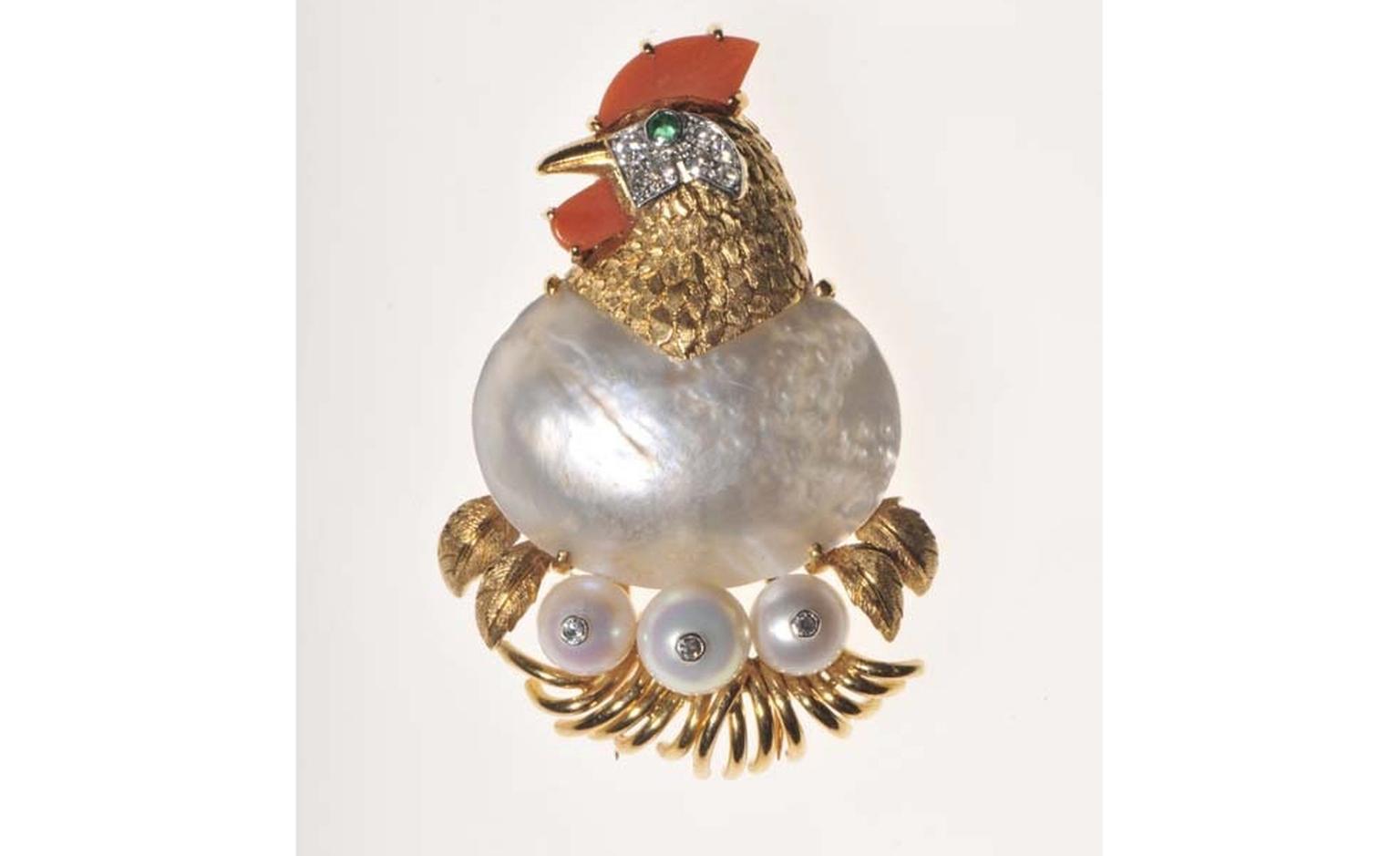 Broche Poule Cartier Paris 1957