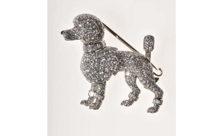 Broche-pince Caniche Cartier Paris, 1958