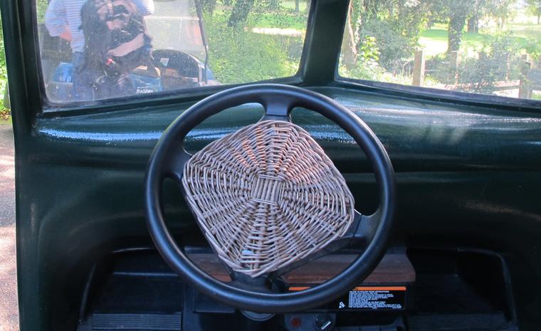 Lord March has an eye for detail and even the golf buggies have been gentrified with wicker steering wheel embellishments, granny print upholstery and Morris Minor style radiator grills. Sort of works.