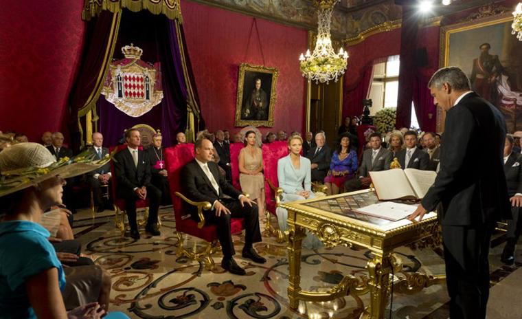 The civil wedding marriage between His Serene Highness Prince Albert II and the now Her Serene Highness Princess Charlene.Photo: Prince's Palace of Monaco