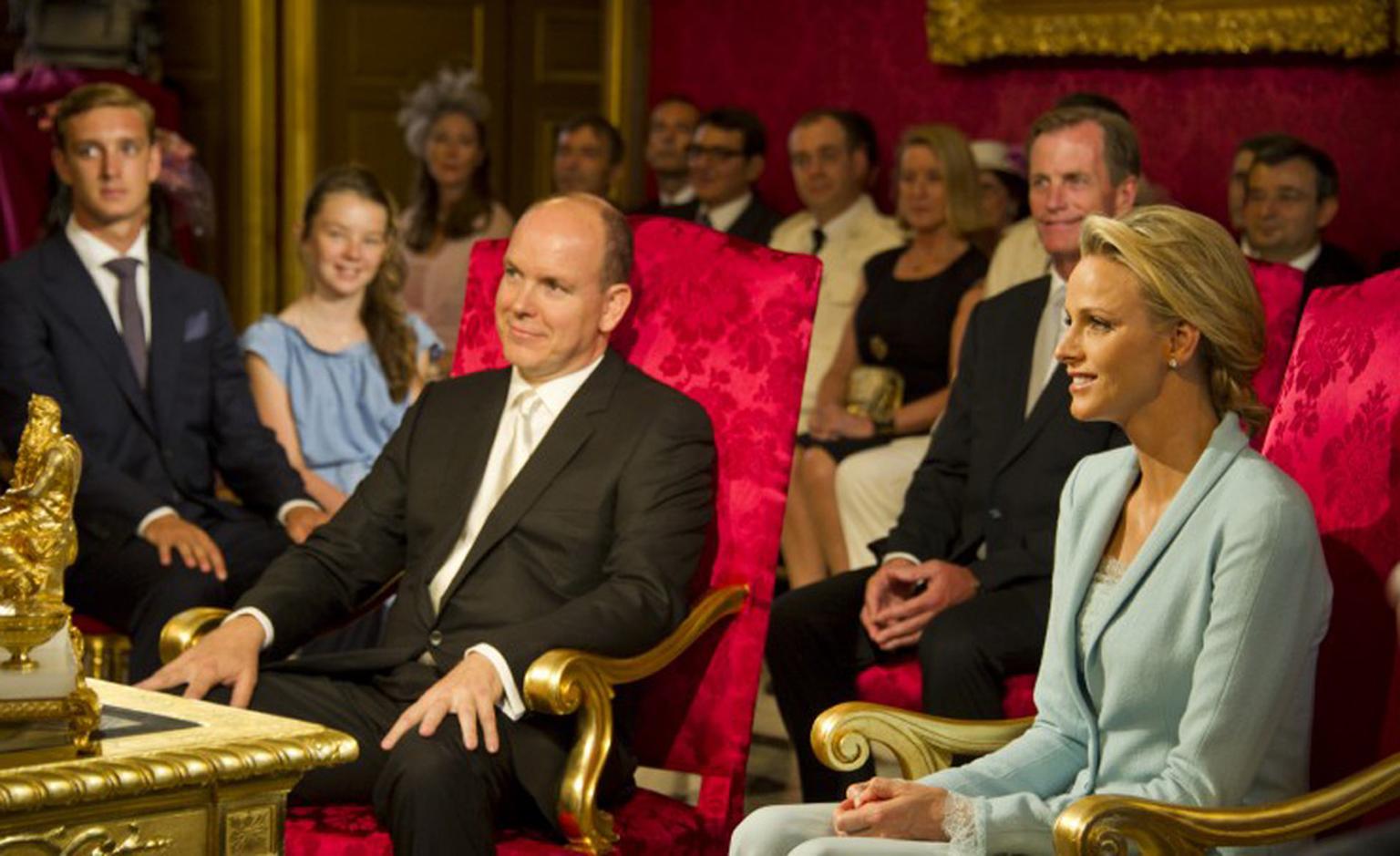 The civil wedding marriage between His Serene Highness Prince Albert II and the now Her Serene Highness Princess Charlene. Photo: Prince's Palace of Monaco