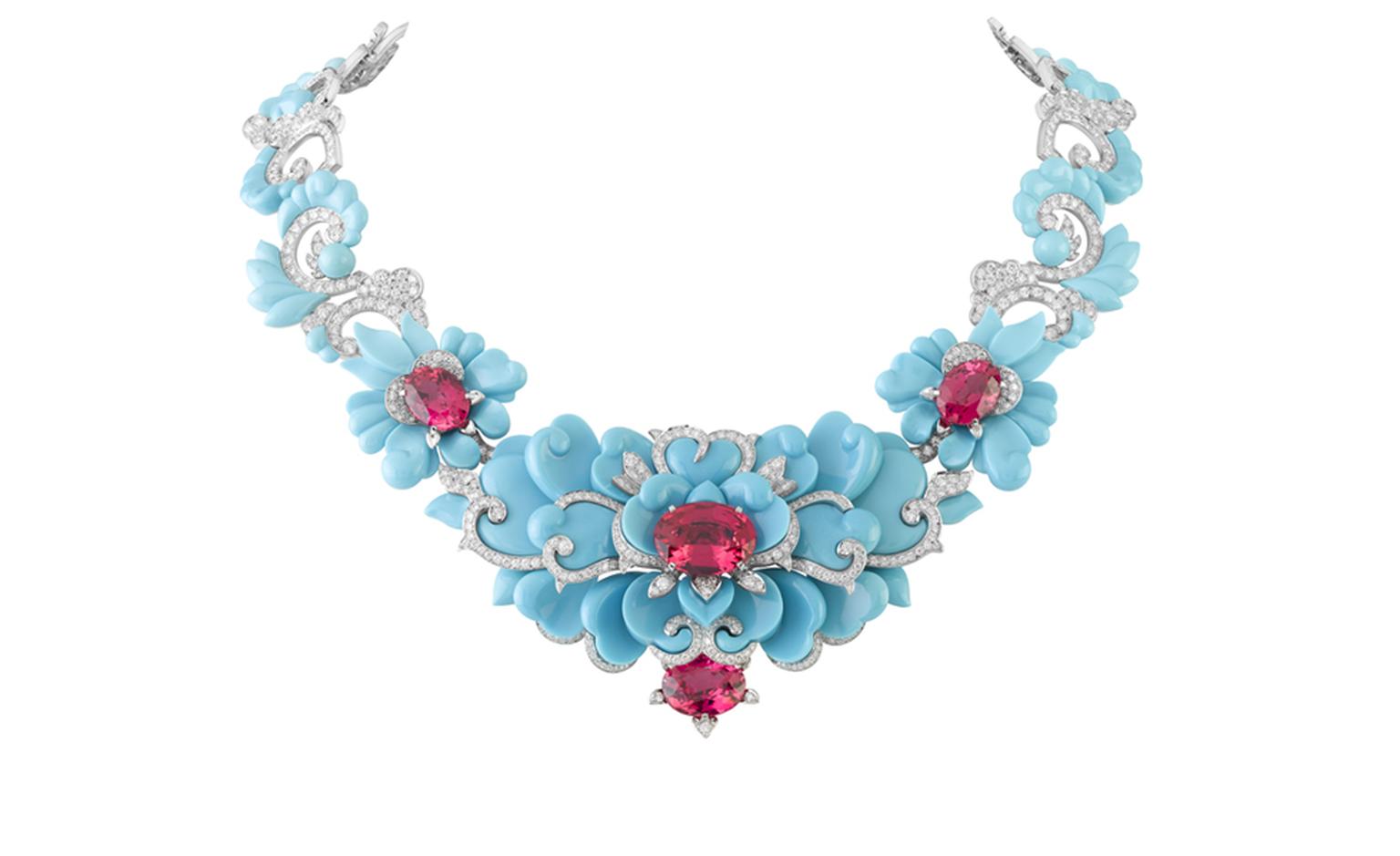 Van Cleef & Arpels, Bals de Légende, Le Bal Oriental, Kingfisher necklace.