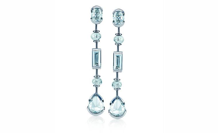 DE BEERS, Swan Lake Earrings White Diamonds and White Gold. POA