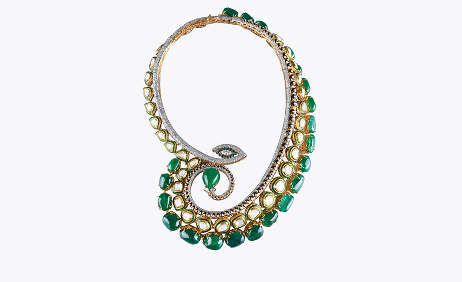 SAWANSUKHA JEWELLERS  ZAMBIAN EMERALD NECKLACE