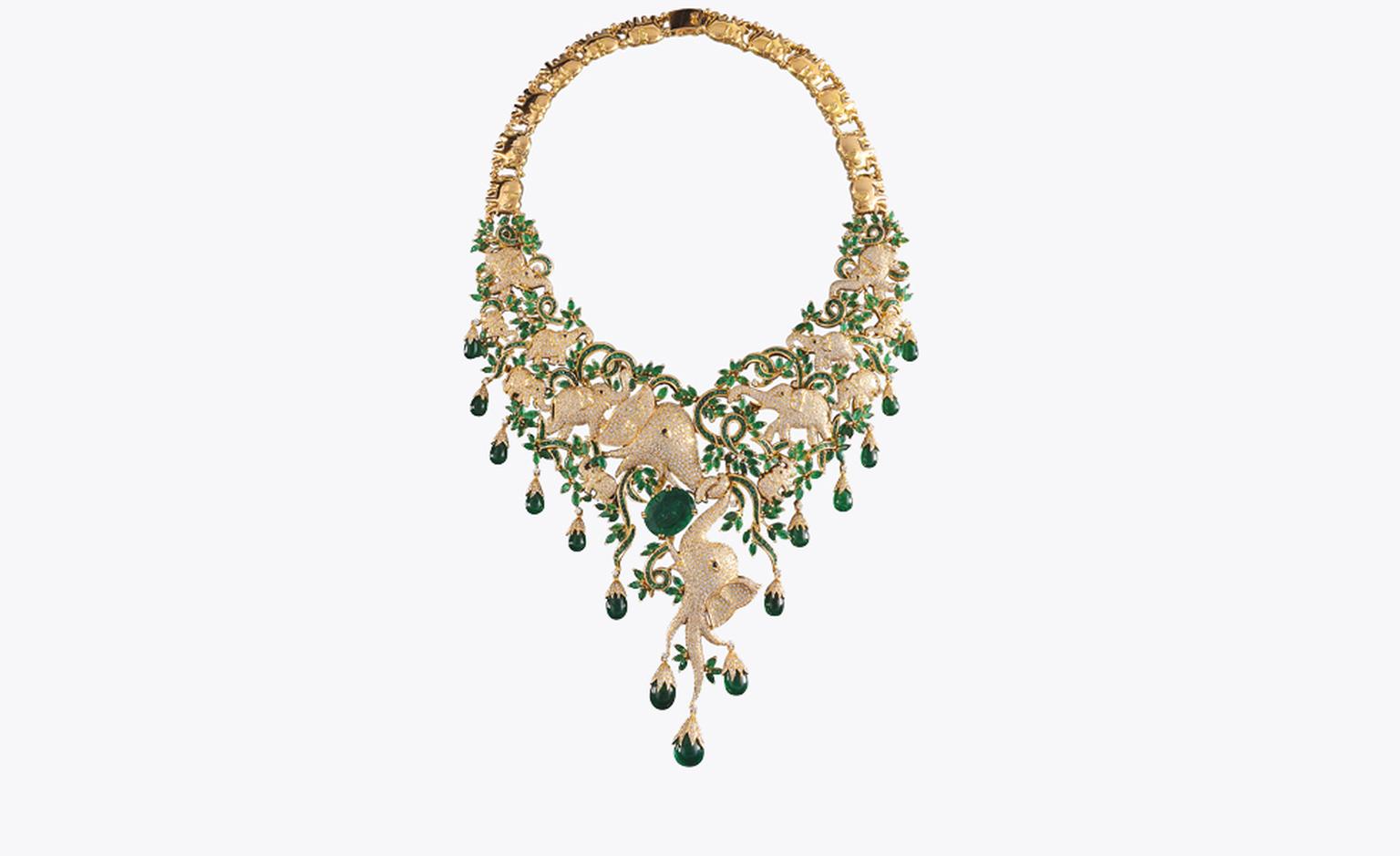 VUMMIDI BANGARU JEWELLERS ZAMBIAN EMERALD NECKLACE