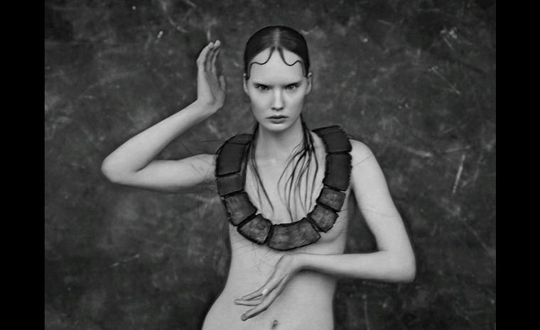 Kath Libbert. Carbo necklace by Agnes Larsson. Photographer Carl Bengtsson. Make-up/hair Ignacio Alonso. Retouch Anna Waldemarsson, Josefine JÅ¡nsson