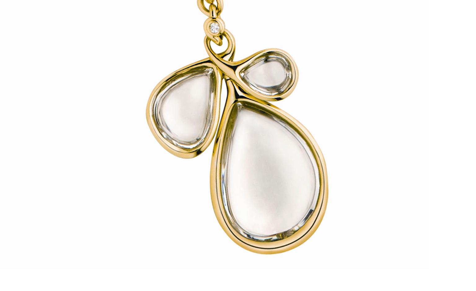 Diane von Furstenberg by H Stern. Sutras bold Pendant in yellow gold, rock crystal and a diamond. Price from £10,000