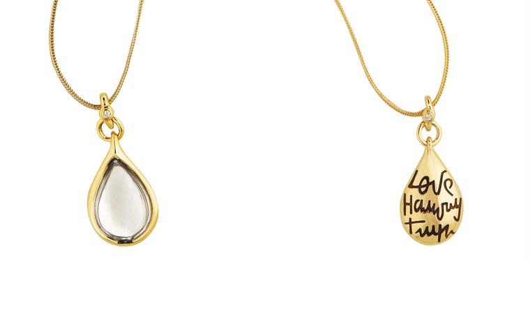 Diane von Furstenberg by H Stern. Sutras Pendant in yellow gold and rock crystal and a diamond. Price from £3600