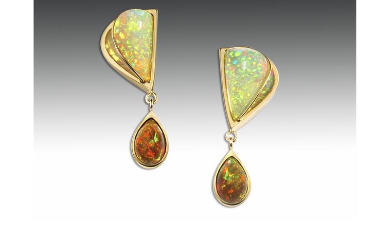 Ornella Iannuzzi: Sweet Honey Earrings. Made with a total of 11 cts hand-carved opals, set in 18k gold. Unique piece. SOLD