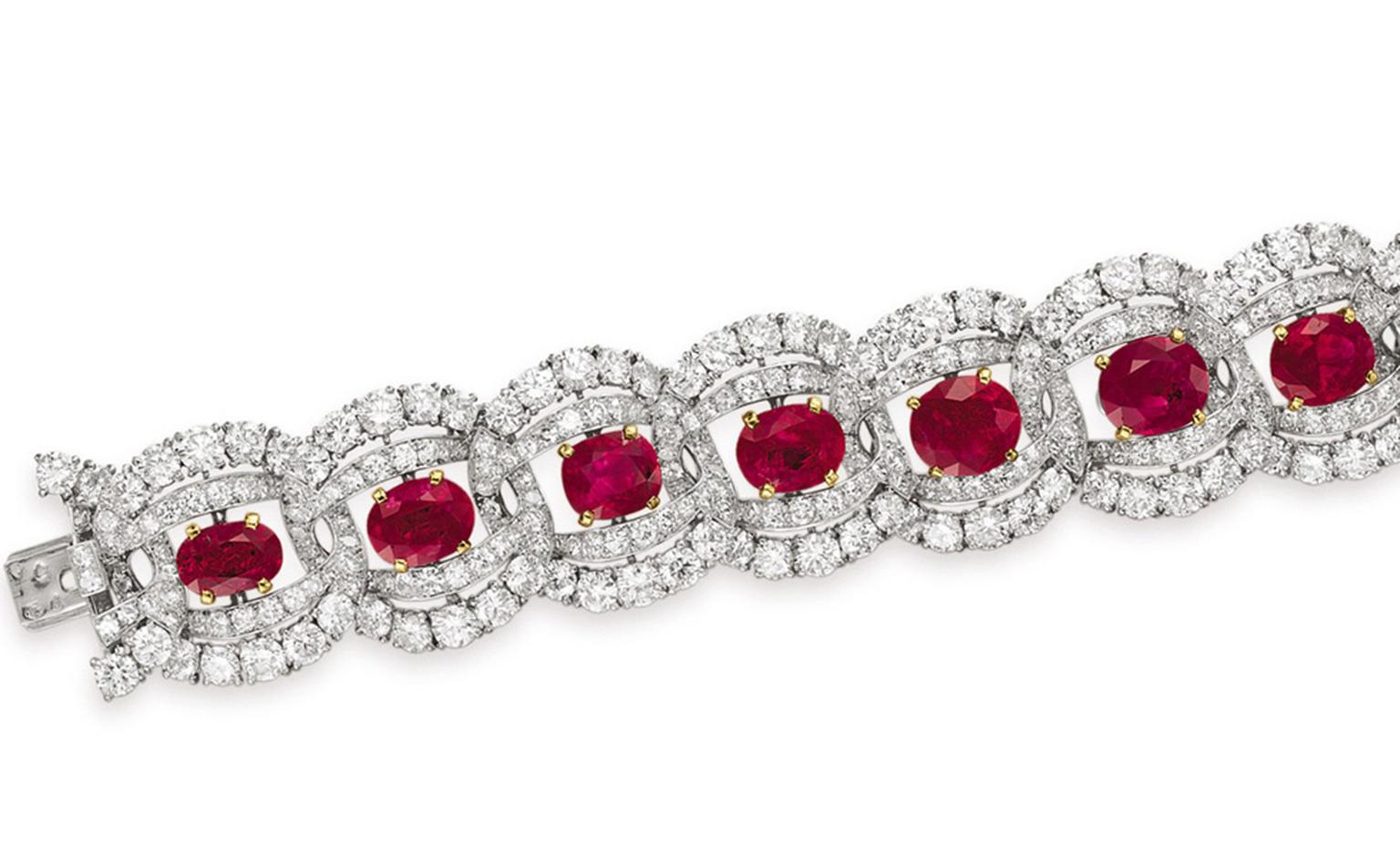The Cartier Ruby Suite Bracelet Estimate: $150,000 – 200,000. Without a mirror at hand to see how her new jewels looked, she studied her reflection in the pool instead.