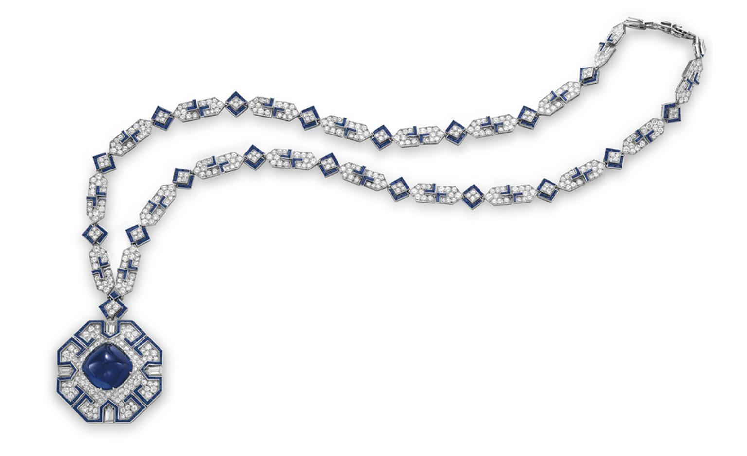 The BVLGARI Sapphire Sautoir by BVLGARI. Gift from Richard Burton, 1972 Estimate: $600,000 – 800,000